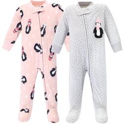 Hudson Baby Fleece Sleep and Play 2-Pack - Pink Penguin (10158802)