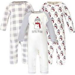 Touched By Nature Baby Snowman Coveralls 3-pack - Grey