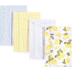 Hudson Flannel Burp Cloth 4-pack Bumble Bees