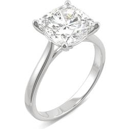 Charles & Colvard Moissanite Cushion Solitaire Ring - White Gold/Diamond