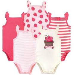 Touched By Nature Baby Strawberries Bodysuits 5-pack - Berry