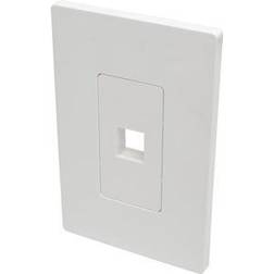 Tripp Lite N080-101 Single-Gang 1-Port Universal Keystone Wall Plate; White