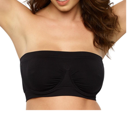 Felina Body Smooth Seamless Underwire Bandeau Bra - Black