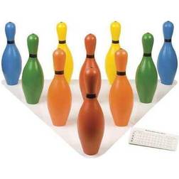 Champion Sports CHSBP10CLR Bowling Pin Set Multi-Color