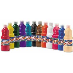 Ready-to-Use Tempera Paint, 12 Assorted Colors, 16 oz, 12/Pack