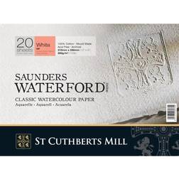 Saunders Waterford Watercolor Block 9" x 12" Hot Press, 140 lb (300 gsm) 20 Sheet Block