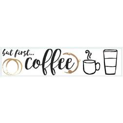 RoomMates But First Coffee Wall Decals, Black One Size