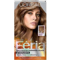 L'Oréal Paris Feria Permanent Haircolour Gel, Warmer/Light Golden Brown 63 False