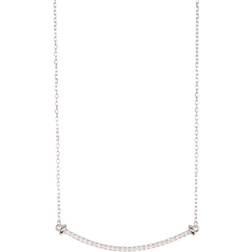 Adornia Curved Bar Necklace - Silver
