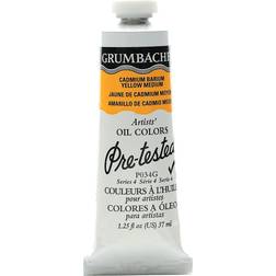 Grumbacher Pre-Tested Artists' Oil Color Cadmium Yellow Medium, 1.25 oz tube