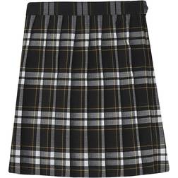 French Toast Girl's Plaid Pleated Skirt - Brown/White