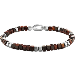 David Yurman Spiritual Beads Hex Bracelet - Silver/Red