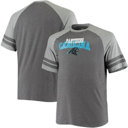 Fanatics Carolina Panthers Big & Tall Two-Stripe Tri-Blend Raglan T-Shirt Sr