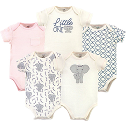 Touched By Nature Baby Girl Organic Bodysuits 5-pack - Pink