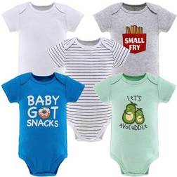 The Peanutshell Baby Short Sleeve Bodysuits 5-pack - Food Themed Sayings