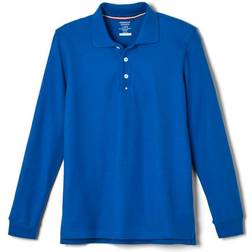 French Toast Toddler Boy's Long Sleeve Pique Polo - True Royal Blue