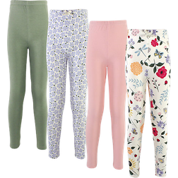 Touched By Nature Organic Cotton Leggings 4-pack - Flutter Garden