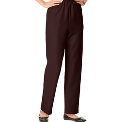 Alfred Dunner Classics Pull-On Straight Leg Pants - Brown