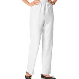 Alfred Dunner Classics Pull-On Straight Leg Pants - White