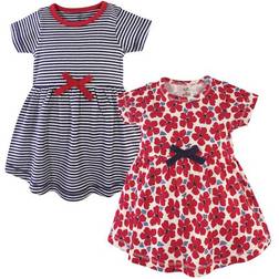 Touched By Nature Organic Cotton Dress 2-pack - Red Flowers (10161100)