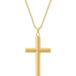 Lynx Cross Pendant Necklace - Gold