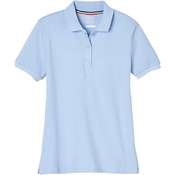 French Toast Girl's School Uniform Stretch Pique Polo Shirt - Blue