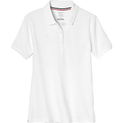 French Toast Girl's School Uniform Stretch Pique Polo Shirt - White