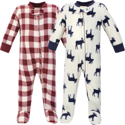 Little Treasures Fleece Sleep N Play 2-Pack - Moose (10172425)