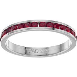 Traditions Jewelry Company January Birthstone Eternity Ring - Silver/Garnet