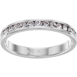 Traditions Jewelry Company April Birthstone Eternity Ring - Silver/Diamonds