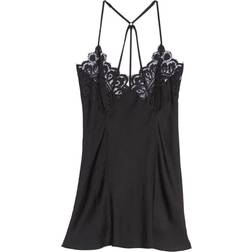 Jezebel Rita Lace & Satin Chemise - Black