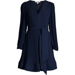 Milly Liv Pleated Dress - Navy