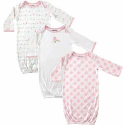 Luvable Friends Sleep Gowns 3-pack - Pink Bird (10133014)