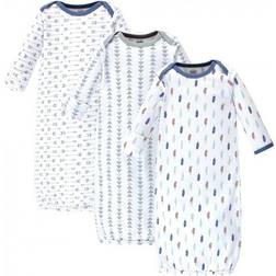 Luvable Friends Cotton Gowns 3-pack - Boy Feathers (10133565)