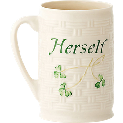 Belleek Pottery Shamrock Herself Cup & Mug 35.5cl