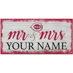 Fan Creations Cincinnati Reds Personalized Mr. & Mrs. Script Sign