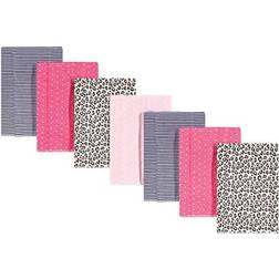 Hudson Flannel Burp Cloths 7-pack Leopard