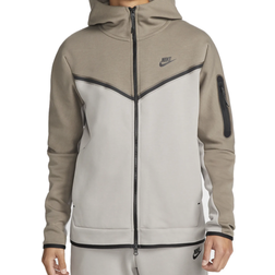 Nike Tech Fleece Full-Zip Hoodie - Olive Grey/Enigma Stone/Black