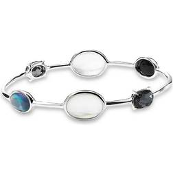 Ippolita Rock Candy Six-Stone Bangle Bracelet - Silver/White/Onyx/Hematite