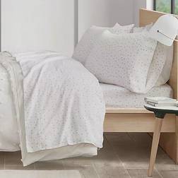 Intelligent Design Flannel Bed Sheet Grey