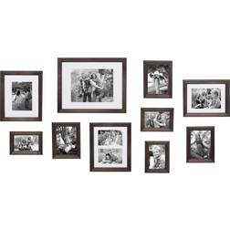 Kate and Laurel 10pc Bordeaux Frame Box Set Gray Photo Frame 10pcs