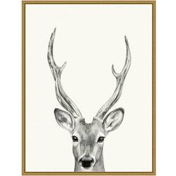 Amanti Art Animal Mug IV Deer by Victoria Borges Framed Art 45.7x59.7cm