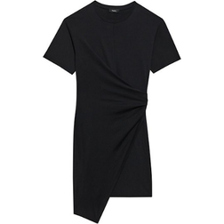 Theory Apex Drape T-shirt Dress - Black