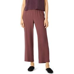 Eileen Fisher Georgette Crepe Straight Pants - Fig