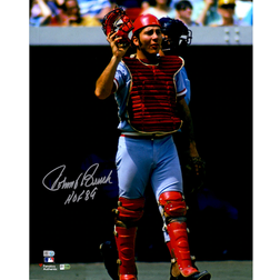 Fanatics Cincinnati Reds Autographed Johnny Bench Catchers Gear Photograph W HOF 89