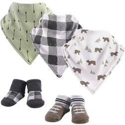 Yoga Sprout Bandana Bib and Socks Set Bear 5-pack