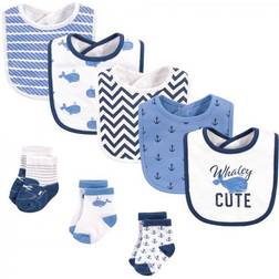 Hudson Cotton Bib and Sock Set Whaley Cute 8-pack