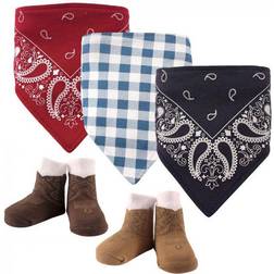 Hudson Bandana Bib and Socks Set Boy Western 5-pack