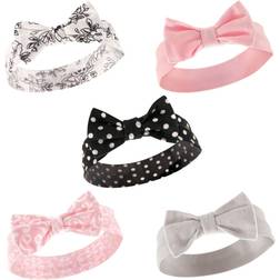 Hudson Baby Headbands 5-pack - Black/White Polka Dots (10151391)