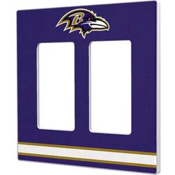 Strategic Printing Baltimore Ravens Stripe Double Rocker Light Switch Plate